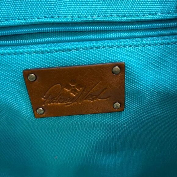 Patricia Nash Chennai Hand Loomed Blue White Large Tote Purse Handbag - Picture 10 of 10